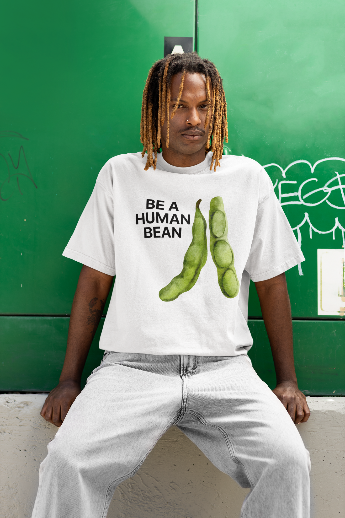 Be a Human Bean - White Tshirt