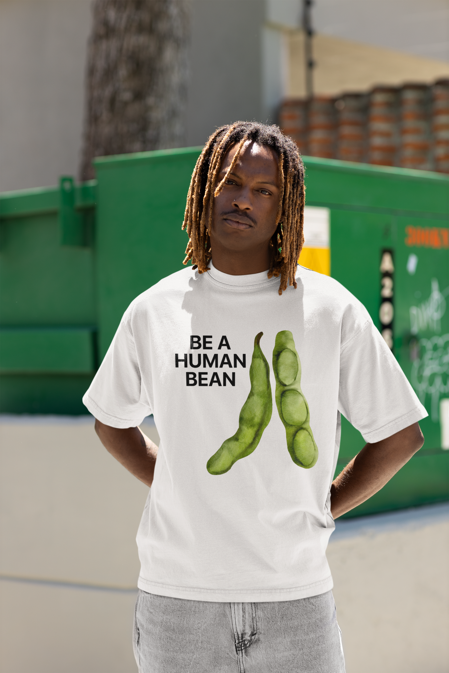 Be a Human Bean - White Tshirt
