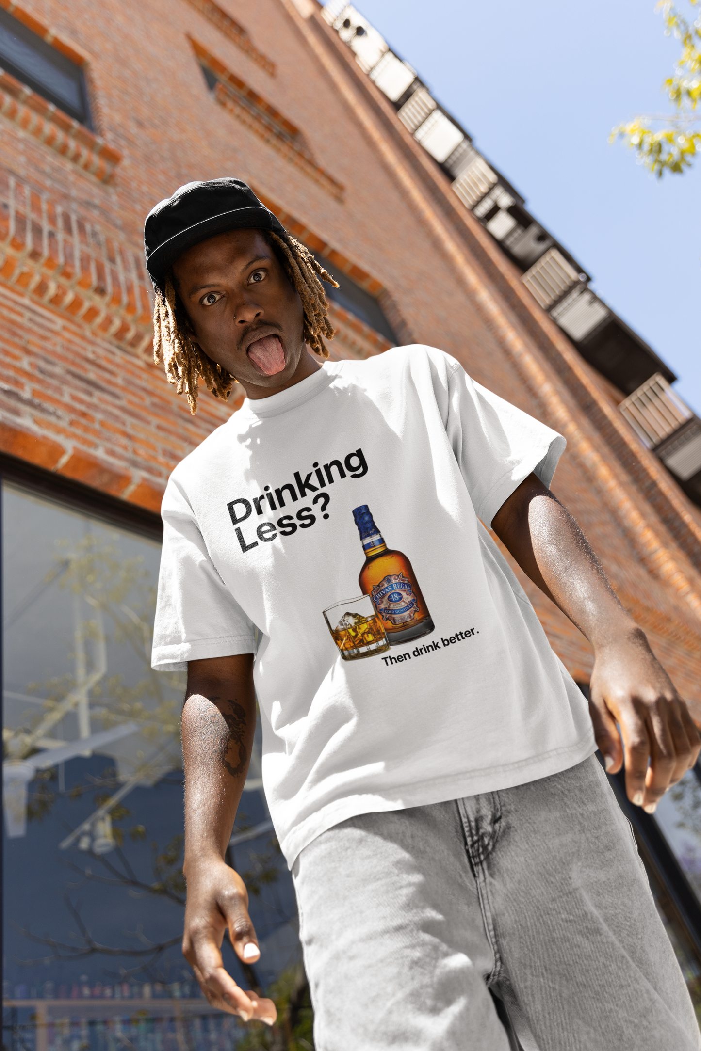 Drinking Less - B/W Tshirt